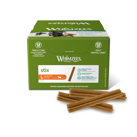 Whimzees Stix Large - Box of 50 x 180mm, Whimzees,