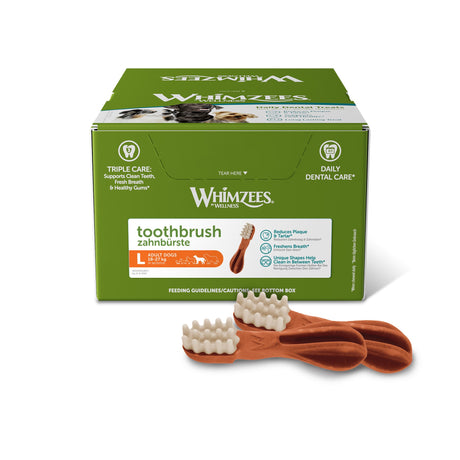 Whimzees Toothbrush Large Box of 30 x 150mm, Whimzees,