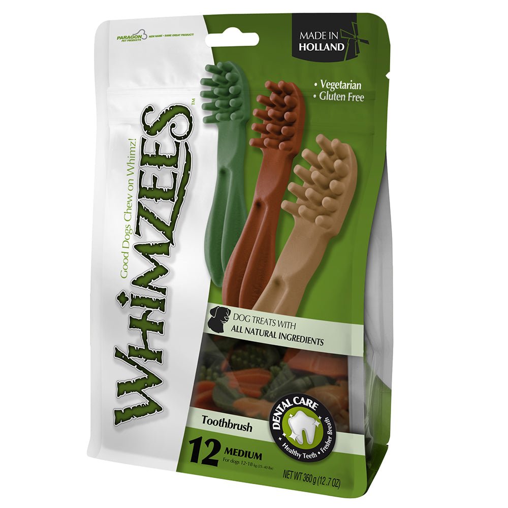 Whimzees Toothbrush Medium 6 x 12 Bags x 110mm, Whimzees,