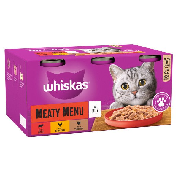 Whiskas 1+ Adult Meaty Menu in Jelly 4x (6x400g), Whiskas,