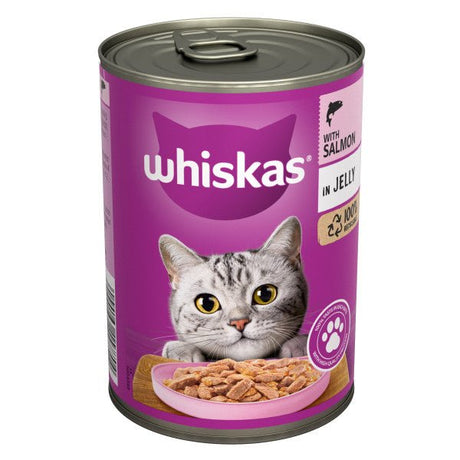 Whiskas 1+ Adult Salmon in Jelly Tins 12 x 400g, Whiskas,