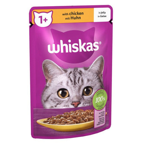 Whiskas Adult 1+ Chicken in Jelly Pouches 28 x 85g, Whiskas,