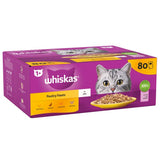 Whiskas Adult 1+ Poultry Feasts in Jelly Pouches, Whiskas, 80 x 85g