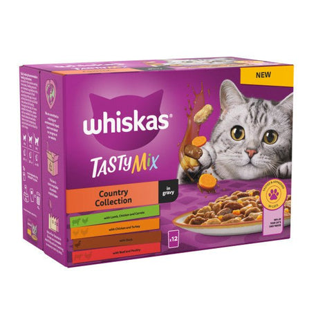Whiskas Adult 1+ Tasty Mix Country Collection in Gravy 4 x 12 x 85g, Whiskas,