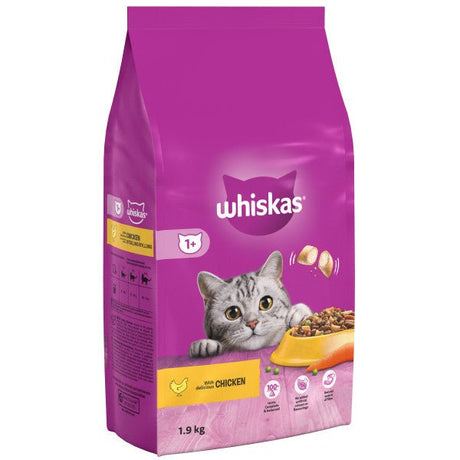 Whiskas Dry 1+ Adult Chicken, Whiskas, 1.9 kg