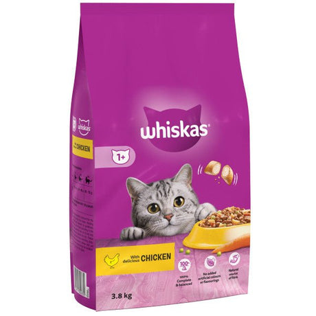 Whiskas Dry 1+ Adult Chicken, Whiskas, 3.8 kg