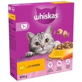 Whiskas Dry 1+ Adult Chicken, Whiskas, 5 x 800g