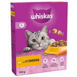 Whiskas Dry 1+ Adult Chicken, Whiskas, 6 x 300g