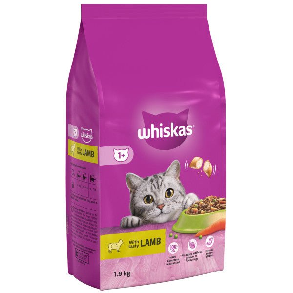 Whiskas Dry 1+ Adult Lamb, Whiskas, 1.9 kg