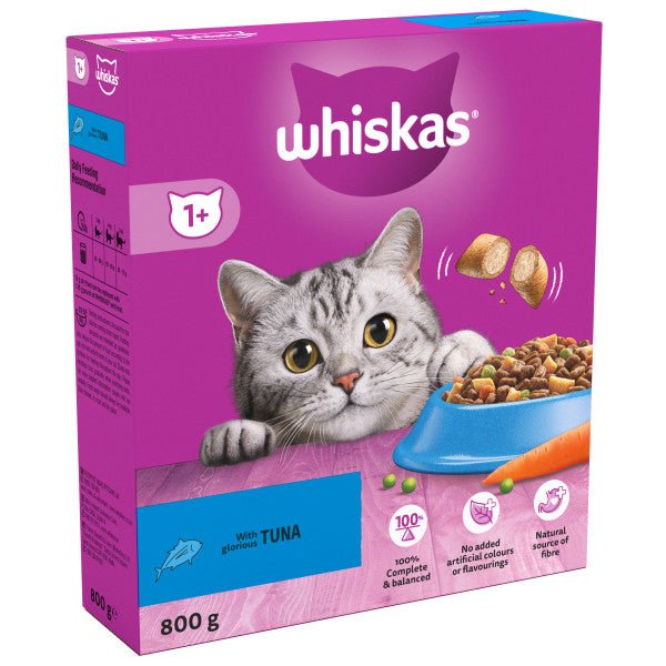 Whiskas Dry 1+ Adult Tuna, Whiskas, 5 x 800g