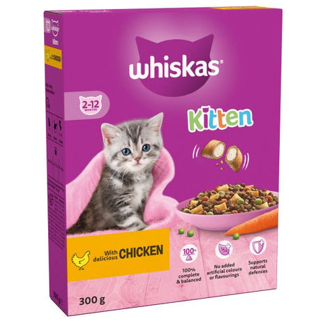 Whiskas Dry 2-12 Month Kitten Chicken, Whiskas, 6 x 300g