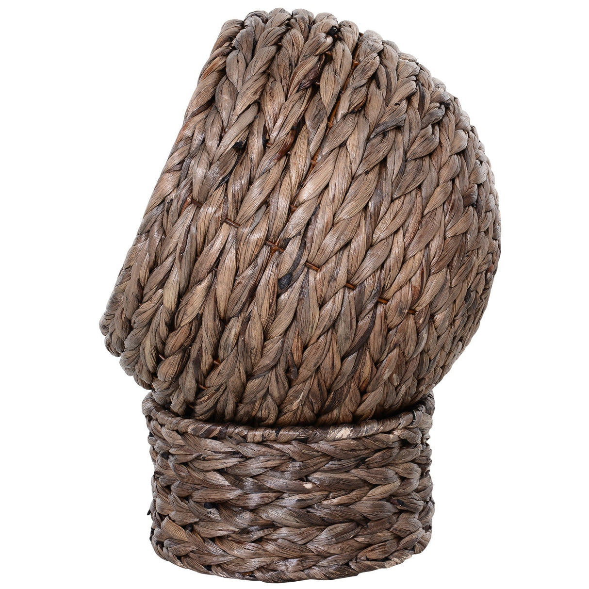 Wicker Cat Bed, Raised Rattan Cat Basket with Cylindrical Base, Soft Washable Cushion, 42 x 33 x 52cm, PawHut, Brown