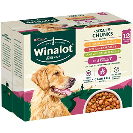 Winalot Adult Meaty Chunks in Jelly 4x (12x100g), Winalot,