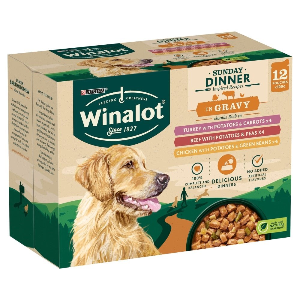 Winalot Adult Sunday Dinner in Gravy 4x (12x100g), Winalot,