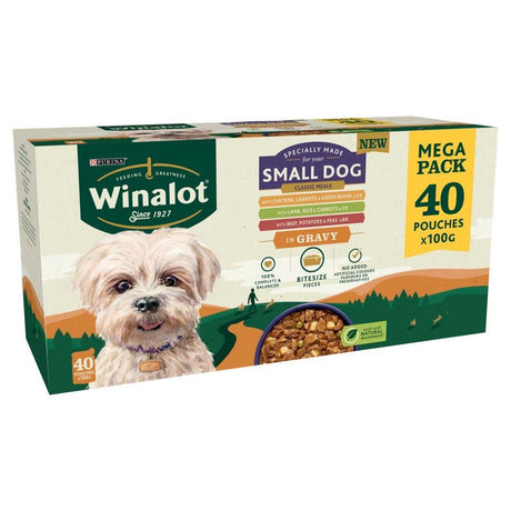 Winalot Small Dog Pouches Mixed in Gravy Mega Pack 40x100g Box, Winalot,