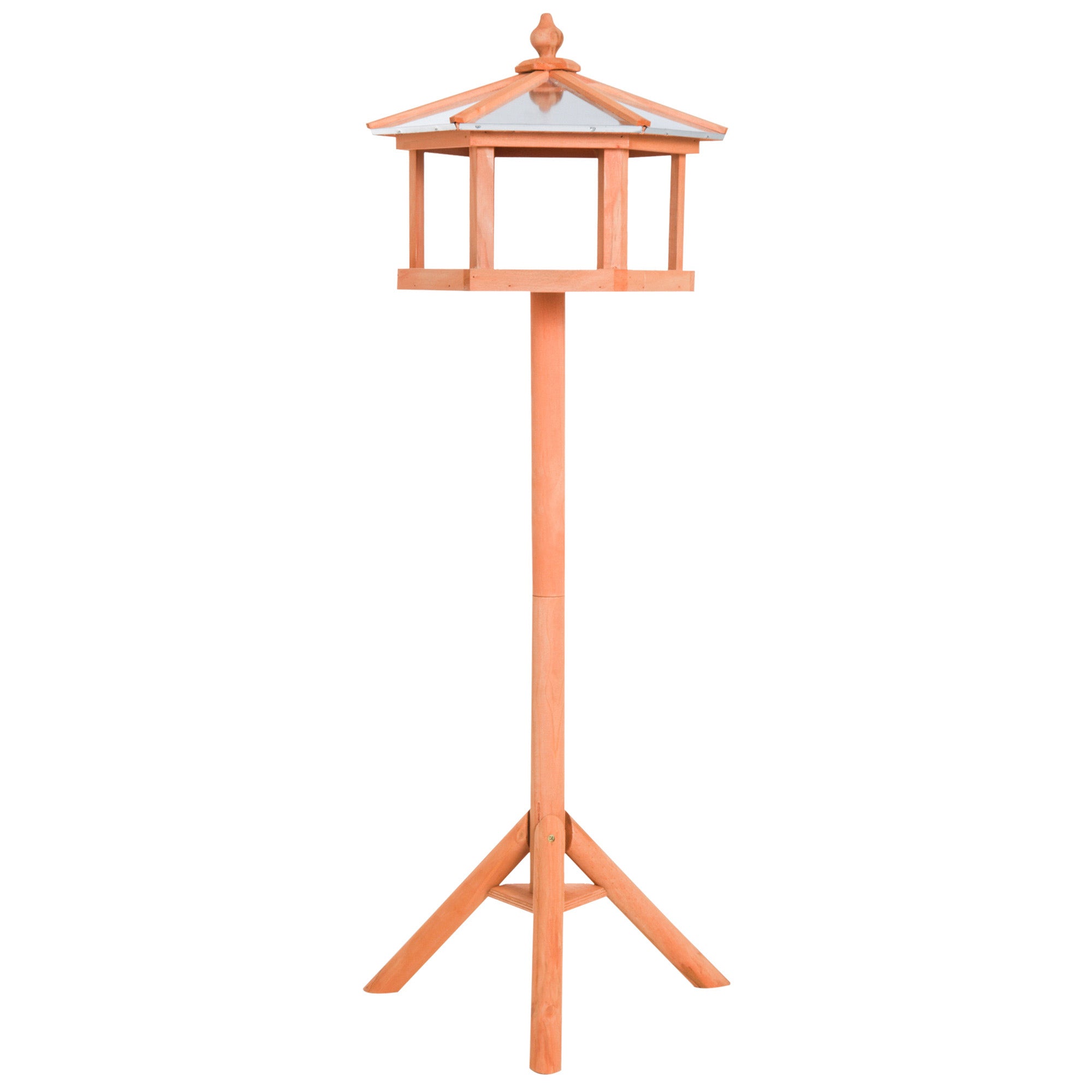 Wooden Bird Table Feeder & Stand for Gardens, PawHut,