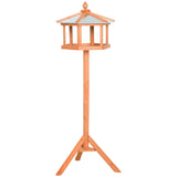 Wooden Bird Table Feeder & Stand for Gardens, PawHut,