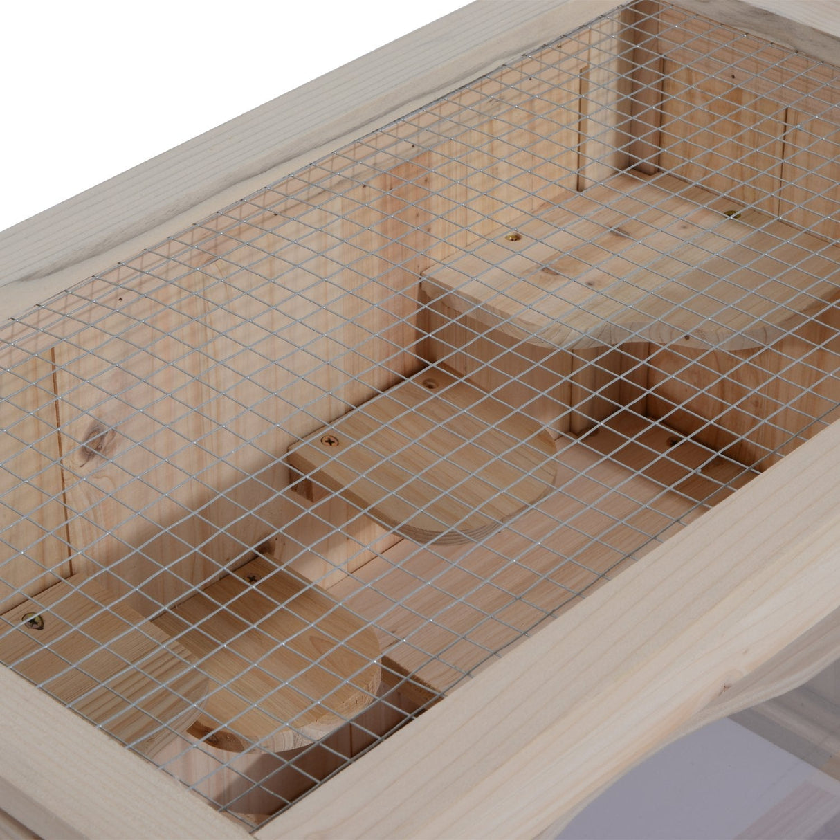 Wooden Hamster Cage for Playful Small Rodents, PawHut,