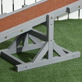 Wooden Pet Seesaw for Big Dogs, Dog Agility Equipment with Anti-Slip Surface - Grey, PawHut,
