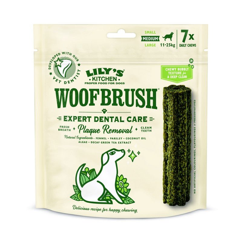 Woofbrush Dental Chew Medium Multipack 5 x 196g, Lily's Kitchen,