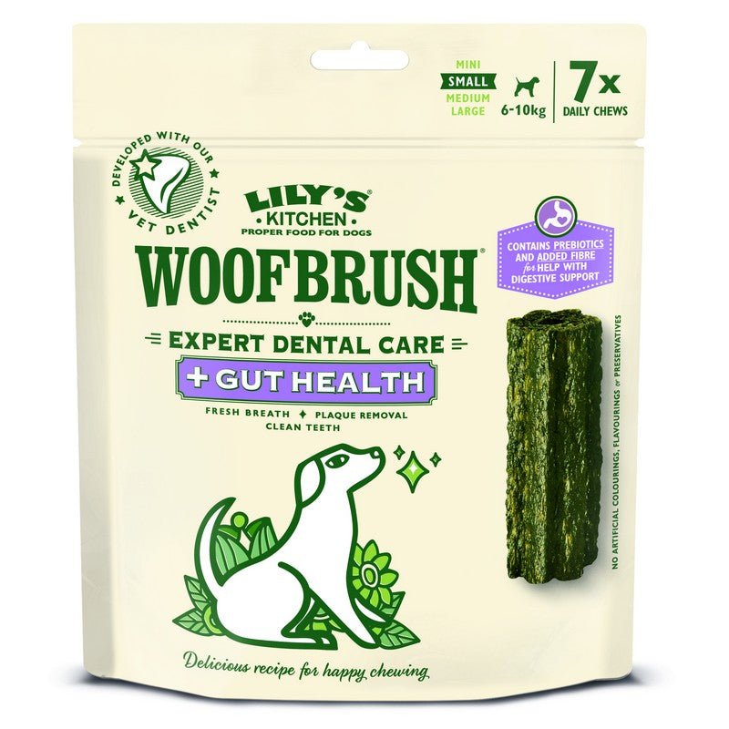 Woofbrush Gut Health Dental Chew Small Multipack 5 x 154g, Lily's Kitchen,