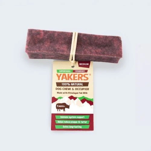 Yakers Cranberry Dog Chew, Yakers, Medium